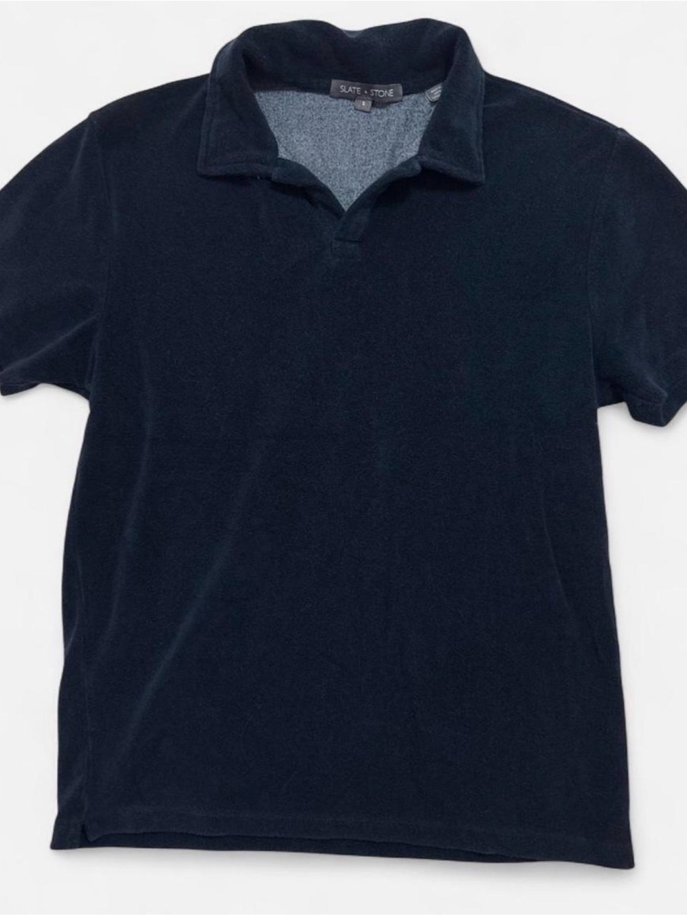 Slate & Stone Men's Navy Terry Cloth Polo Shirt